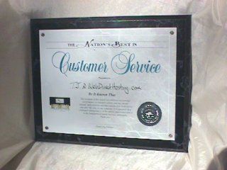 Nations best In Customer Service Award